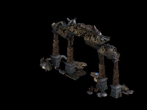 shura celestial realm-archway-damaged 01 3D Model