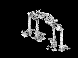 shura celestial realm-archway-damaged 01 3D Model