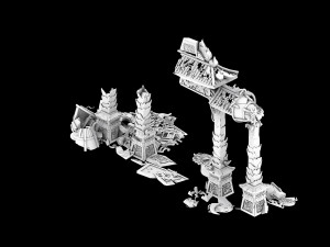 shura celestial realm-archway-damaged 02 3D 모델
