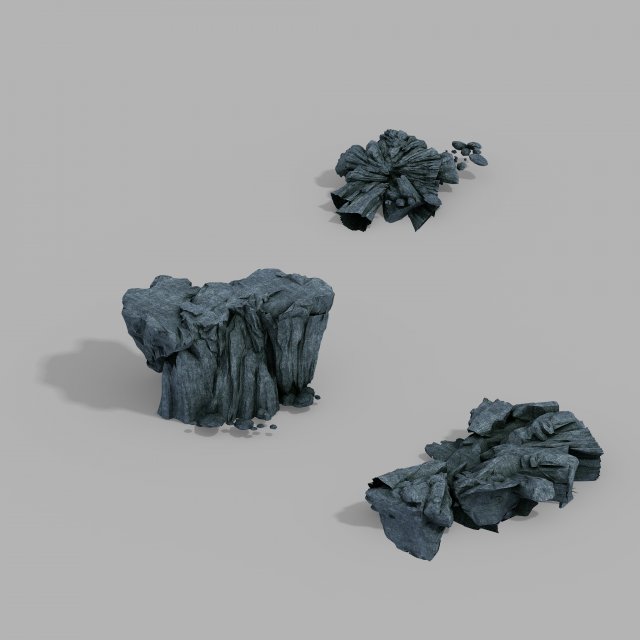 shura heaven-damaged-rocks 3D Model .c4d .max .obj .3ds .fbx .stl .blend 