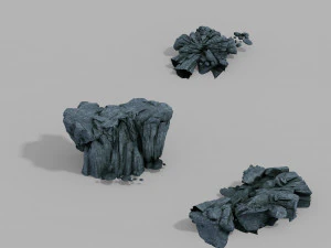 शूरा स्वर्ग-क्षतिग्रस्त-चट्टानें 3D मॉडल