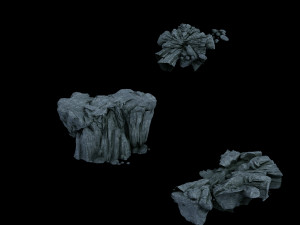 shura heaven-damaged-rocks 3D Model