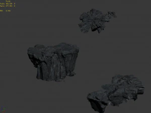 shura heaven-damaged-rocks 3D Model
