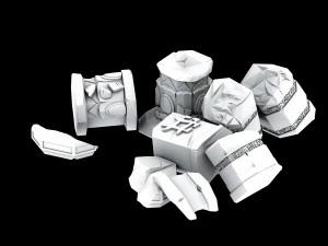 asura celestial realm-broken pillar 3D Model