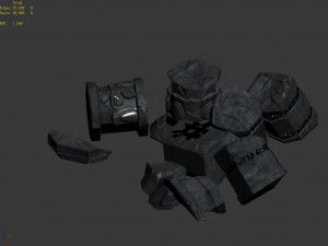 asura celestial realm-broken pillar Model 3D