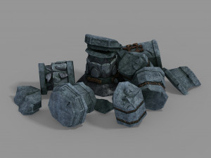 shura celestial realm-broken pillar 03 3D Model