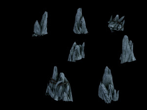 asura heaven-small mountain 01 Model 3D