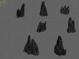 asura heaven-small mountain 01 Model 3D