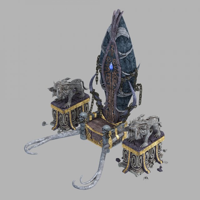 shura heaven-shura god throne 3D मॉडल .c4d .max .obj .3ds .fbx .stl .blend