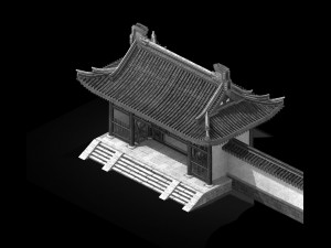 yamen-gate-drum 3D Model