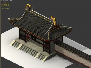 yamen-gate-drum 3D Model