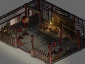 yamen-dilapidated-indoor 12 3D Model