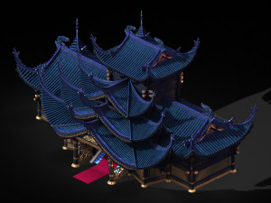 yama temple-temple-building group 12 3D Model