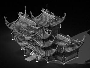 yama temple-temple-building group 12 3D Model