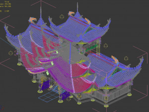 yama temple-temple-building group 12 3D Model