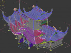yama temple-temple-building group 12 3D Model