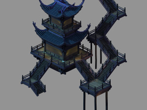 yama temple-temple-building group 13 Modelo 3D