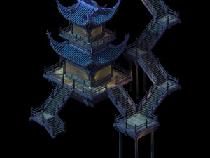 yama temple-temple-building group 13 3D Model