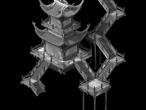 yama temple-temple-building group 13 3D Model