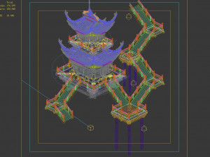 yama temple-temple-building group 13 3D Model