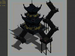 yama temple-temple-building group 13 3D Model