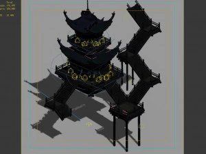 yama temple-temple-building group 13 3D Model