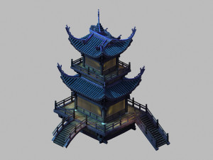 yama temple-temple-building group 14 Modelo 3D