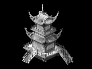 yama temple-temple-building group 14 Model 3D