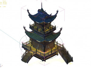 yama temple-temple-building group 14 Model 3D