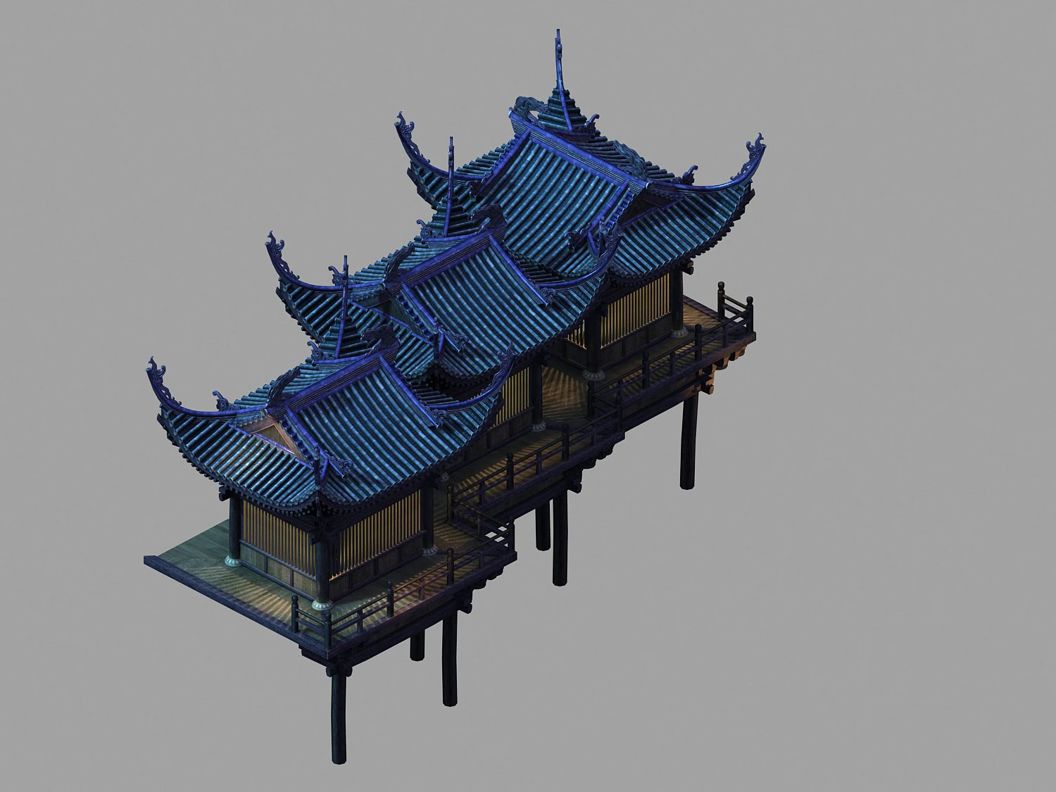 yama temple-temple-building group 15 3D Model .c4d .max .obj .3ds .fbx .stl .blend 