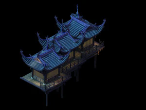 yama temple-temple-building group 15 3D Model