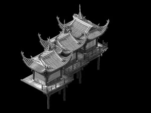 yama temple-temple-building group 15 3D Model