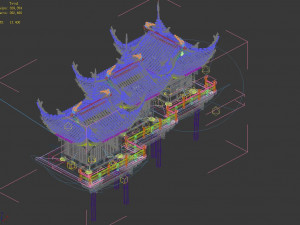 yama temple-temple-building group 15 Modelo 3D