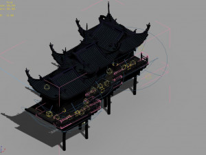 yama temple-temple-building group 15 Modelo 3D
