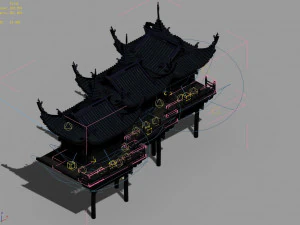 yama temple-temple-building group 15 3D Model