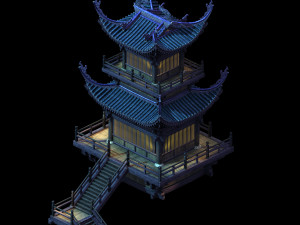 yama temple-temple-building group 16 Modèle 3D