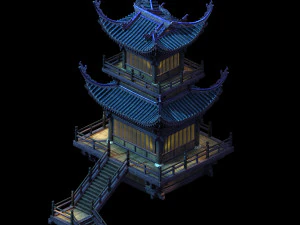 yama temple-temple-building group 16 3D Model
