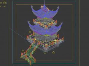 yama temple-temple-building group 16 3D Model