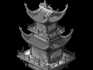 yama temple-temple-building group 17 3D Model