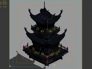 yama temple-temple-building group 17 3D Model