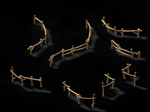 farming-fence-railing-captive 32 3D Model