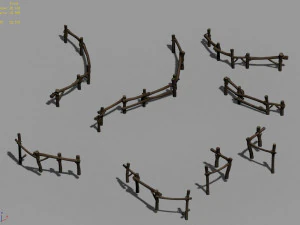 farming-fence-railing-captive 32 3D Model