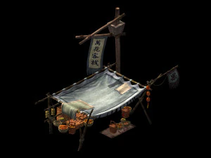 art and culture-fruit stand 01 3D Model