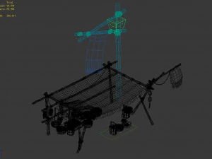 art and culture-fruit stand 01 3D Model