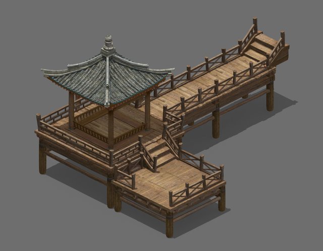 garden landscape-pavilion 12 3D Model .c4d .max .obj .3ds .fbx .stl .blend 