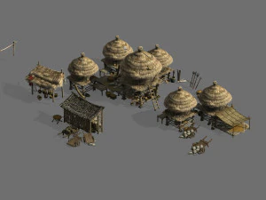 tribu primitiva-mao cao edificio 14 Modelo 3D