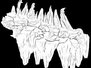 meteor dragon purgatory-second dragon bone 3D Model