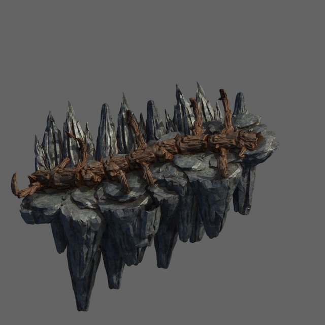 meteorite purgatory-second dragon bone 02 3D Model .c4d .max .obj .3ds .fbx .stl .blend 