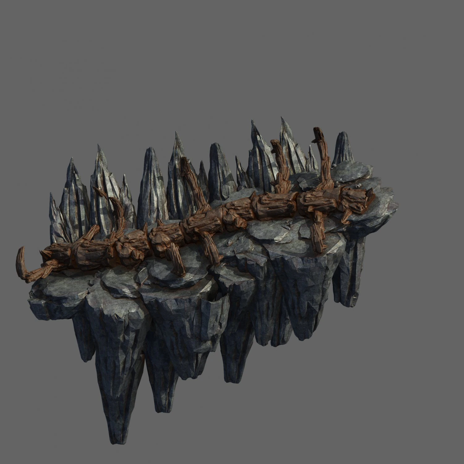 meteorite purgatory-second dragon bone 02 3D Model .c4d .max .obj .3ds .fbx .stl .blend 