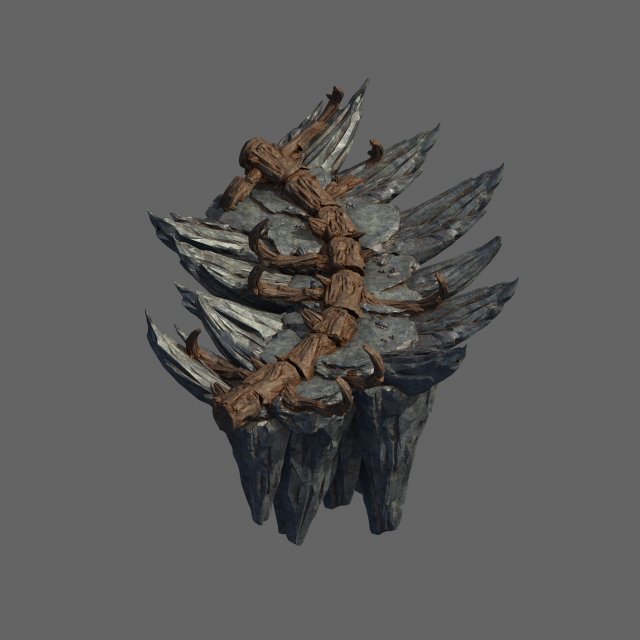 meteorite purgatory-fourth dragon bone 02 3D 모델 .c4d .max .obj .3ds .fbx .stl .blend 